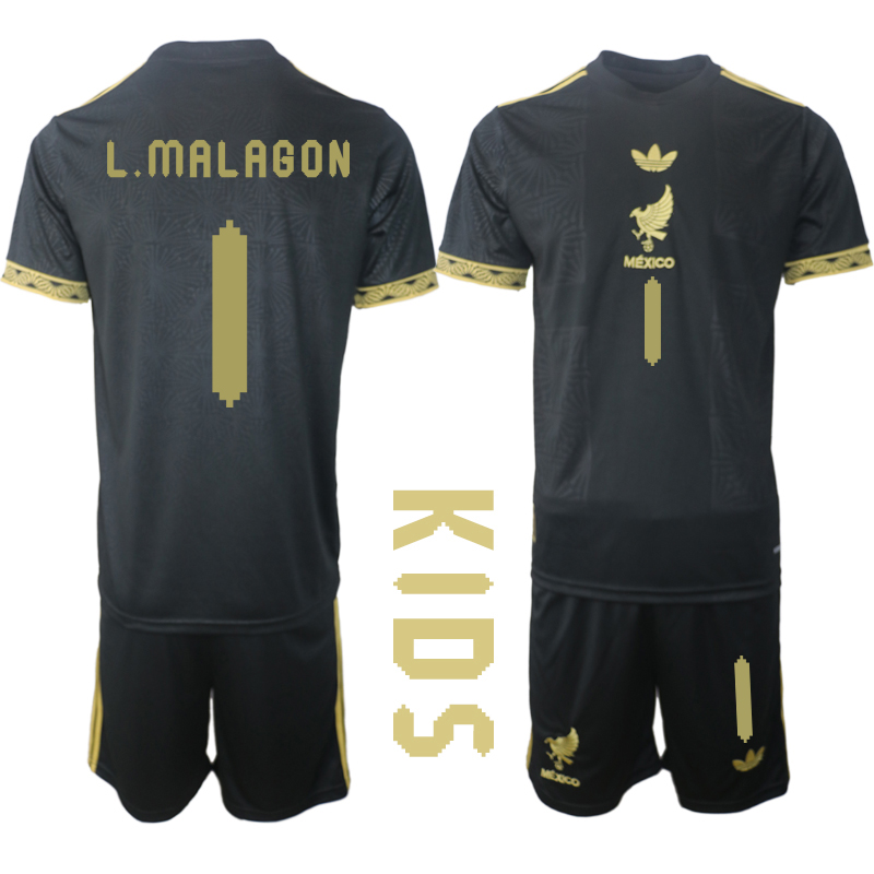 Youth 2025-2026 National Team Season Mexico Black #1 Soccer Jersey